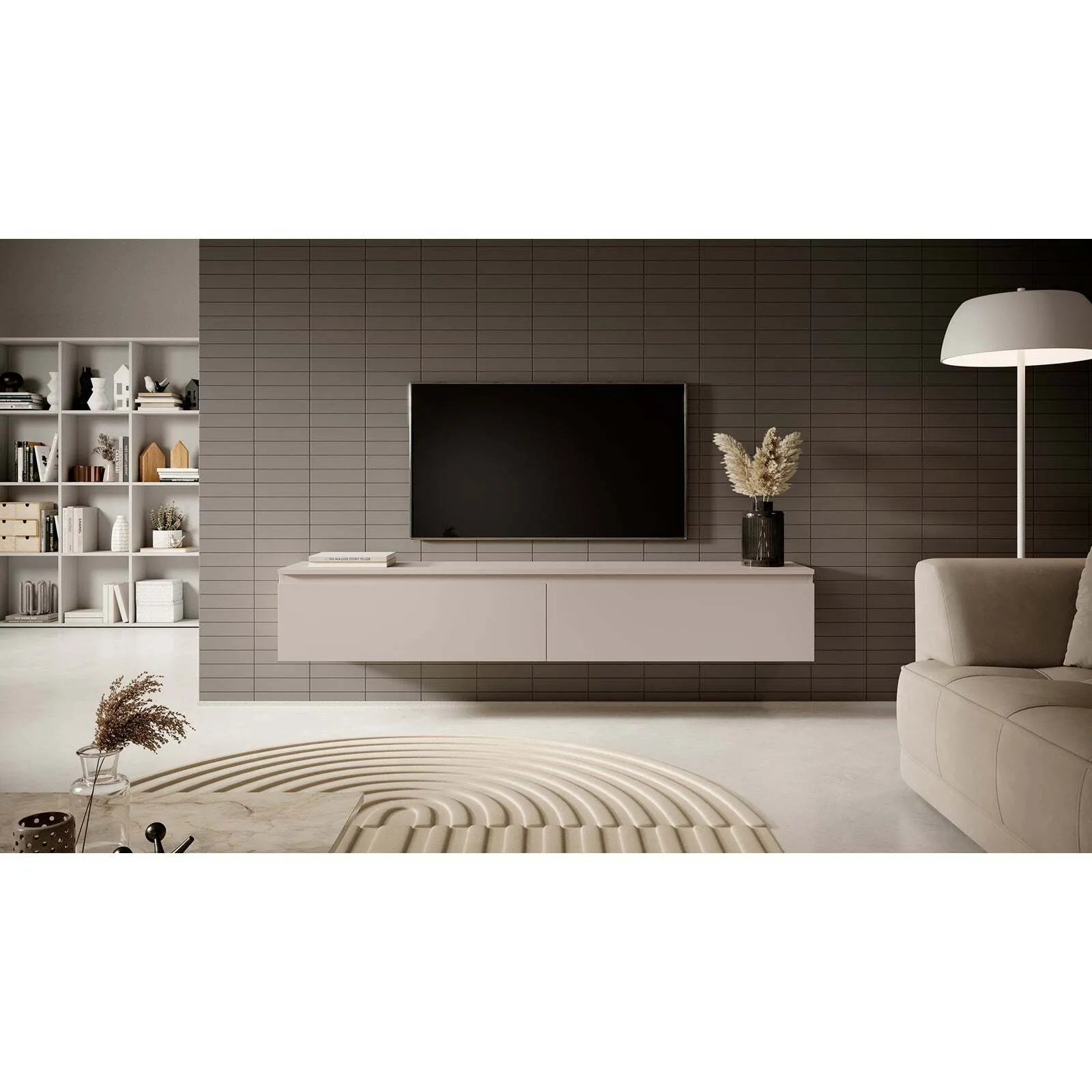 TV spintelė Seney, pilkai smėlinė - Image 6