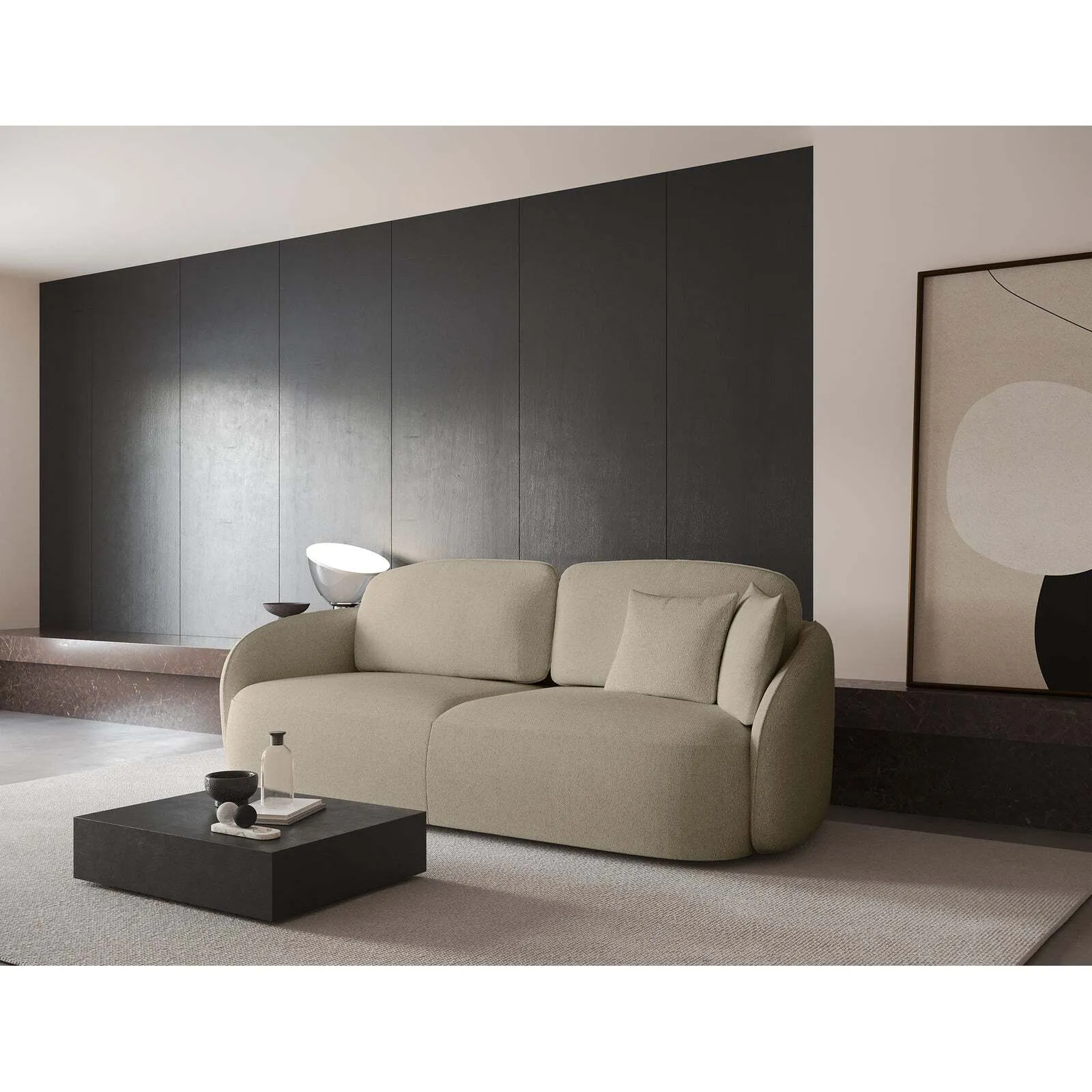 Trivietė išskleidžiama sofa Savoy, smėlinė - Image 3