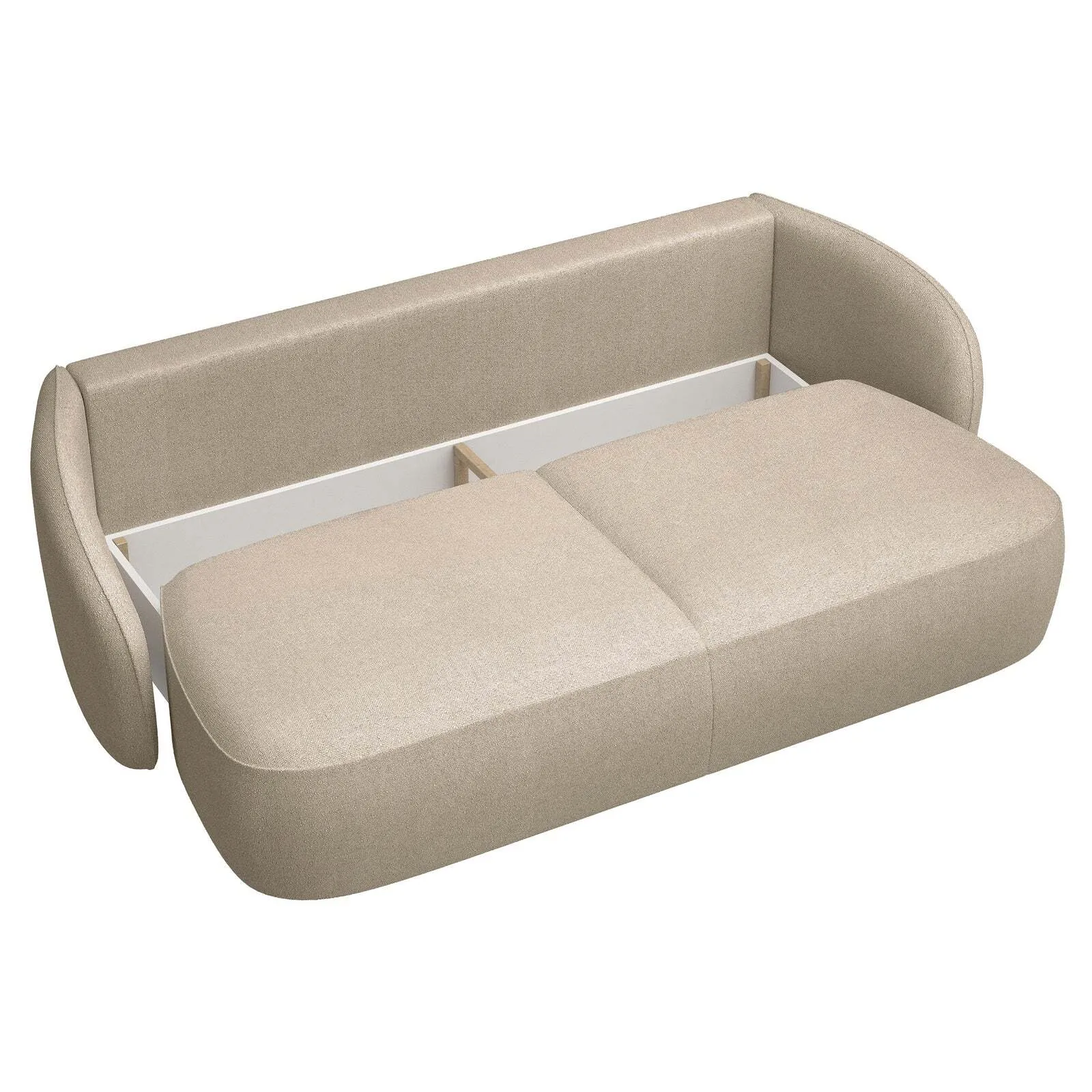 Trivietė išskleidžiama sofa Savoy, smėlinė - Image 7