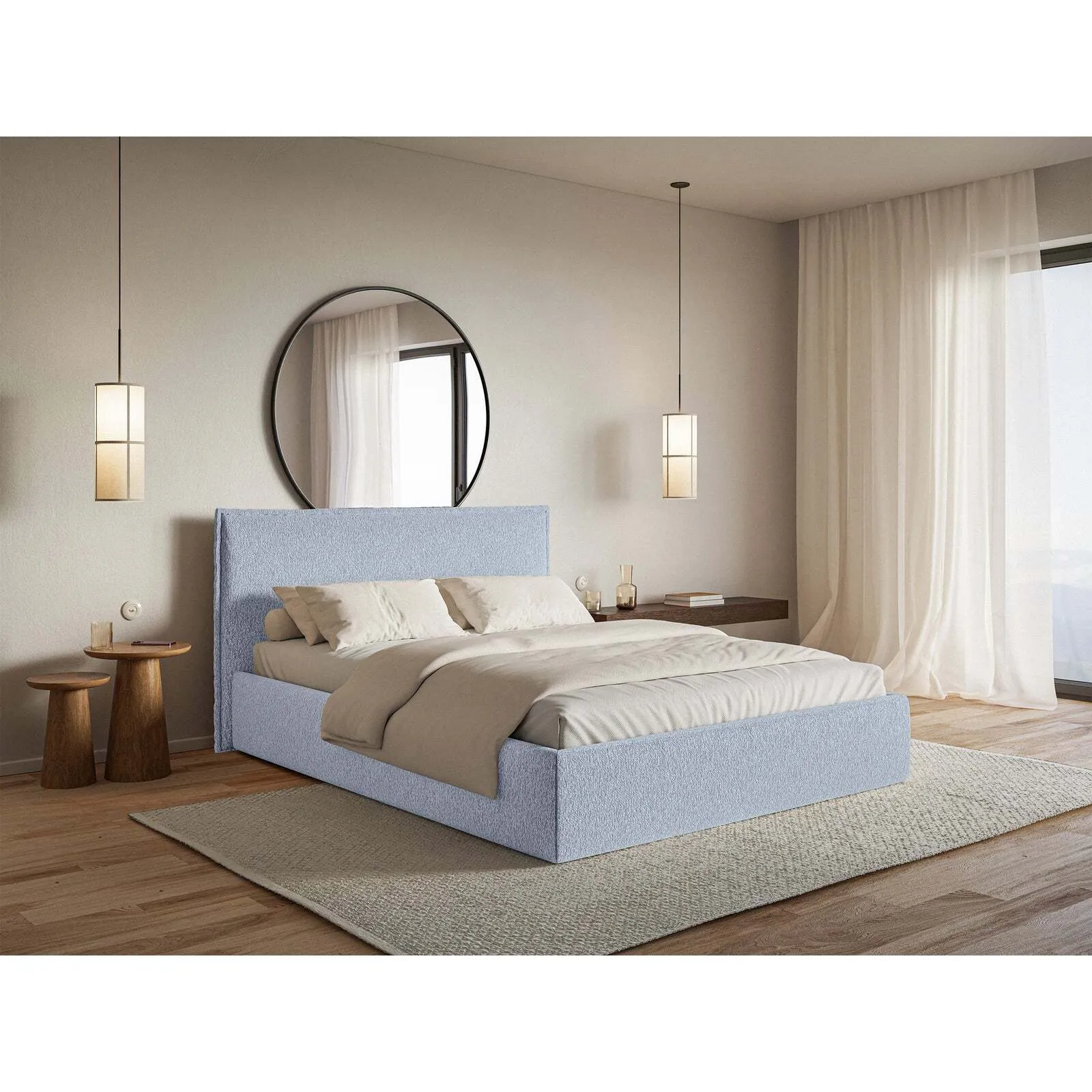 Lova Softie Slim, mėlyna, 180x200 cm - Image 2