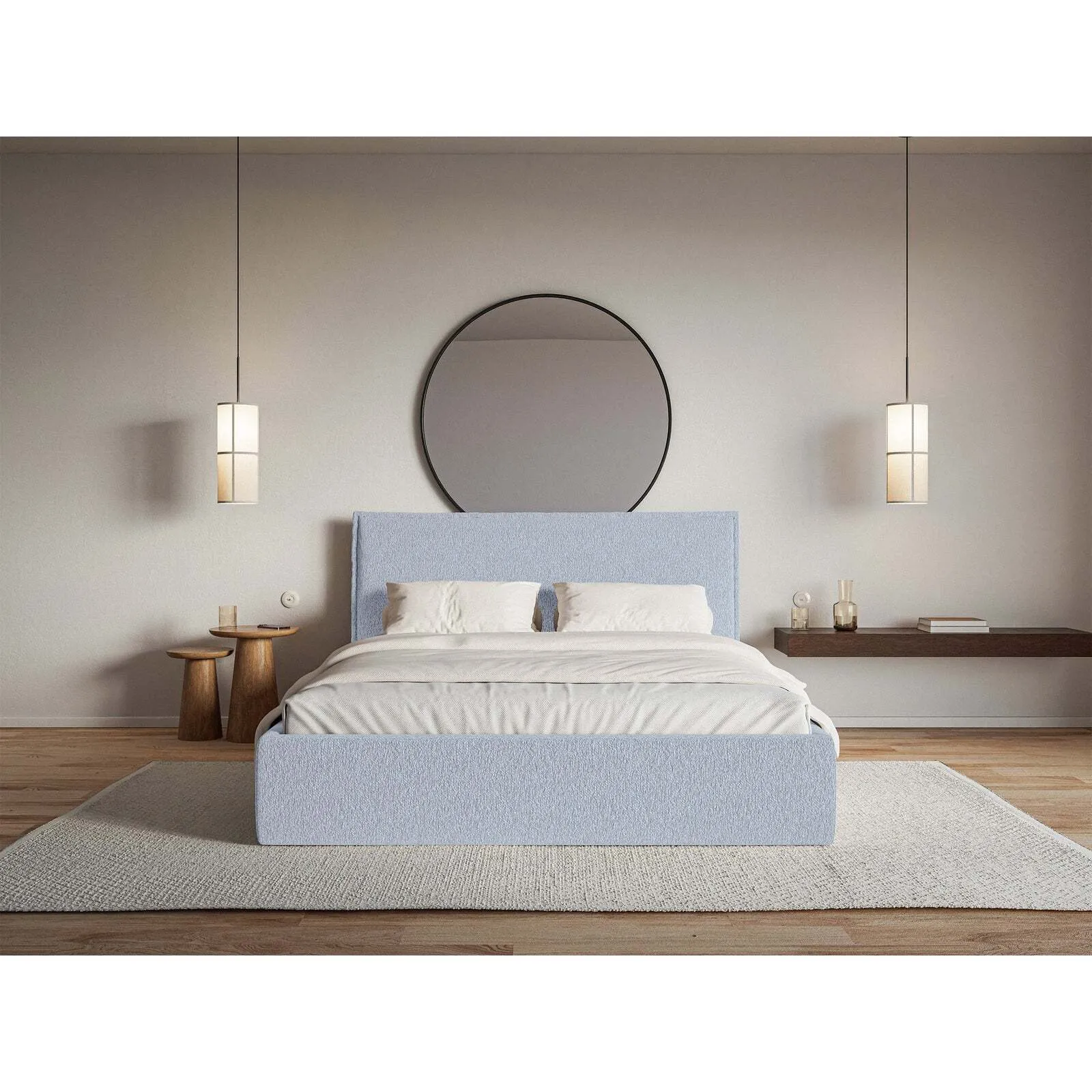 Lova Softie Slim, mėlyna, 180x200 cm - Image 3