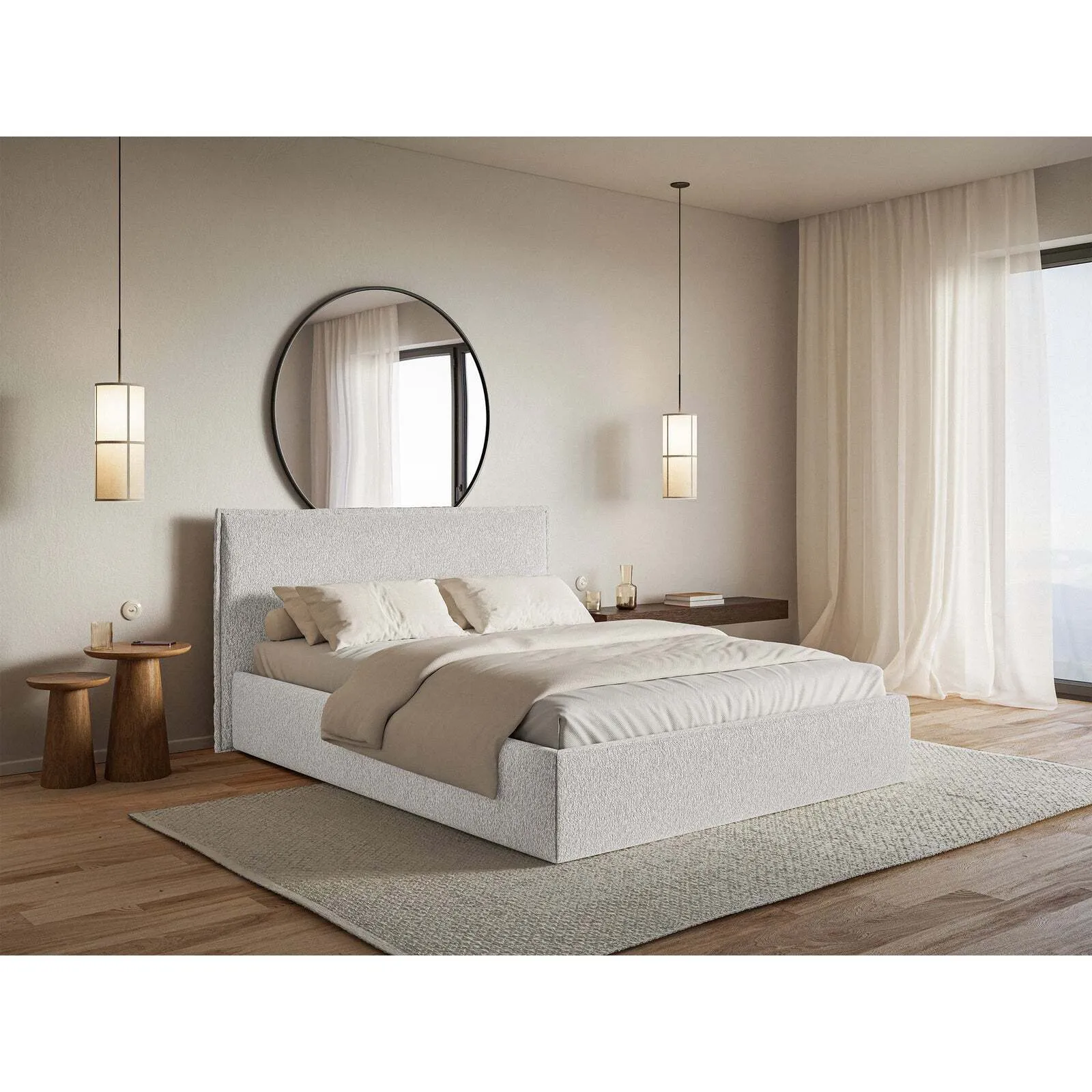 Lova Softie Slim, šviesiai pilka, 160x200 cm - Image 2