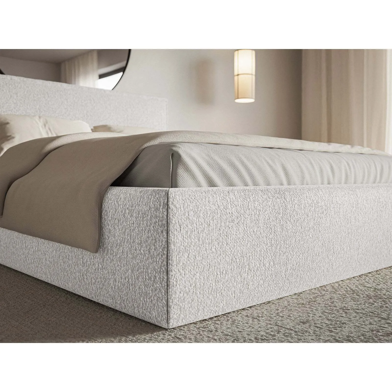 Lova Softie Slim, šviesiai pilka, 160x200 cm - Image 5