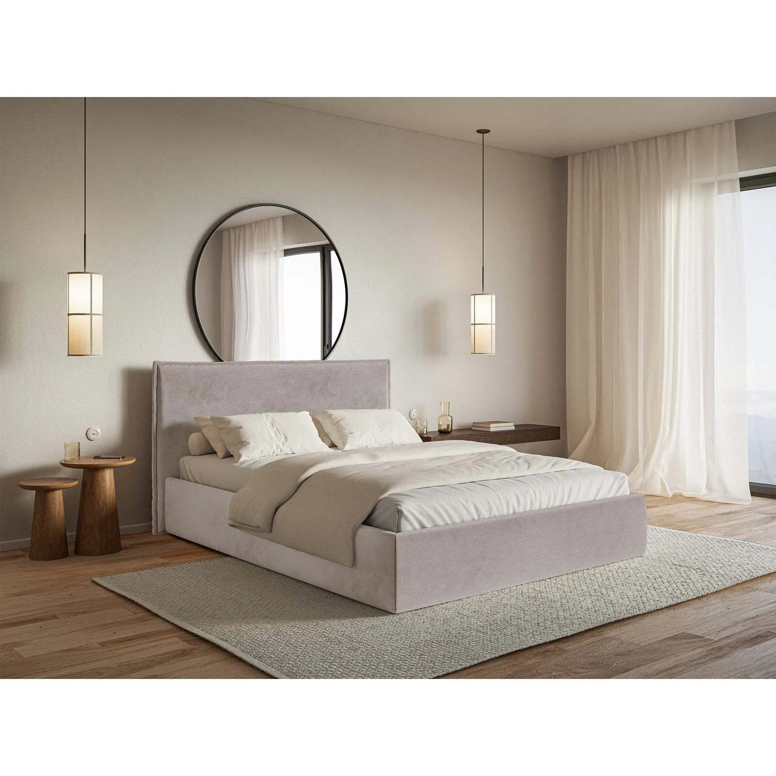 Lova Softie Slim, pilkai ruda, 140x200 cm - Image 2