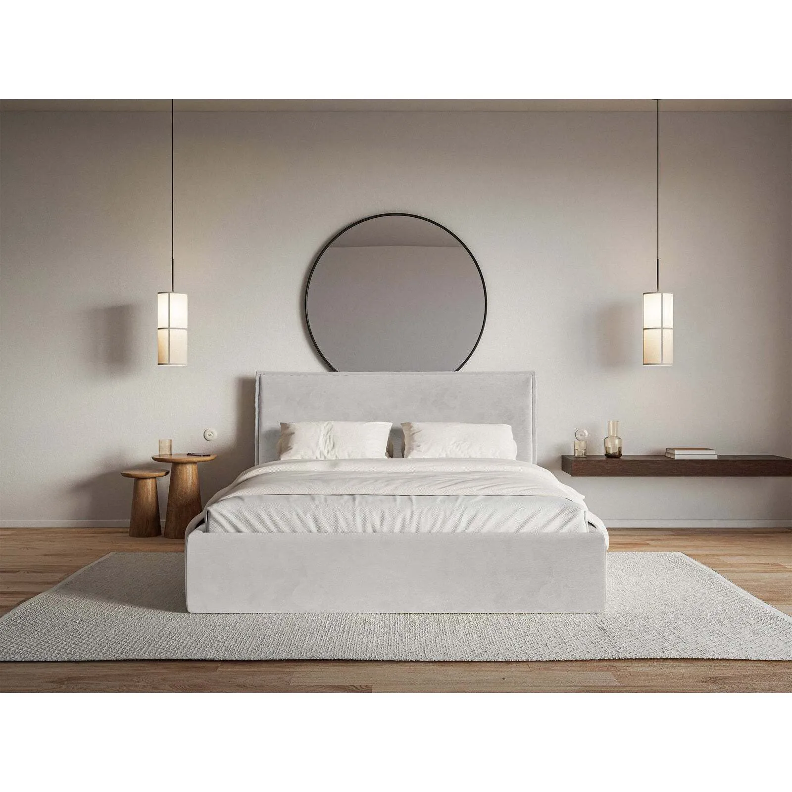 Lova Softie Slim, šviesiai pilka, 140x200 cm - Image 3