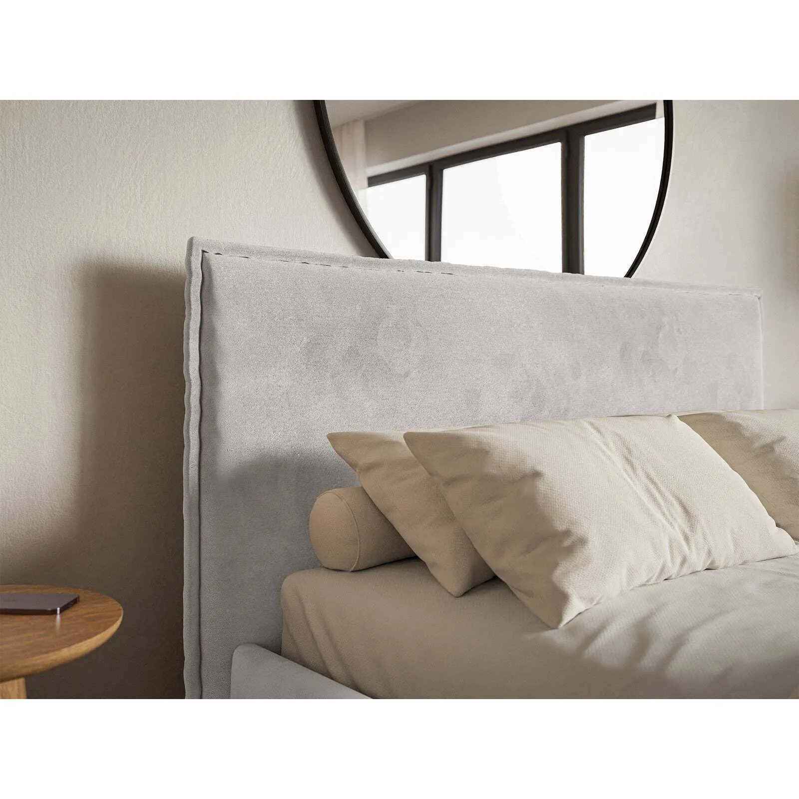 Lova Softie Slim, šviesiai pilka, 140x200 cm - Image 4