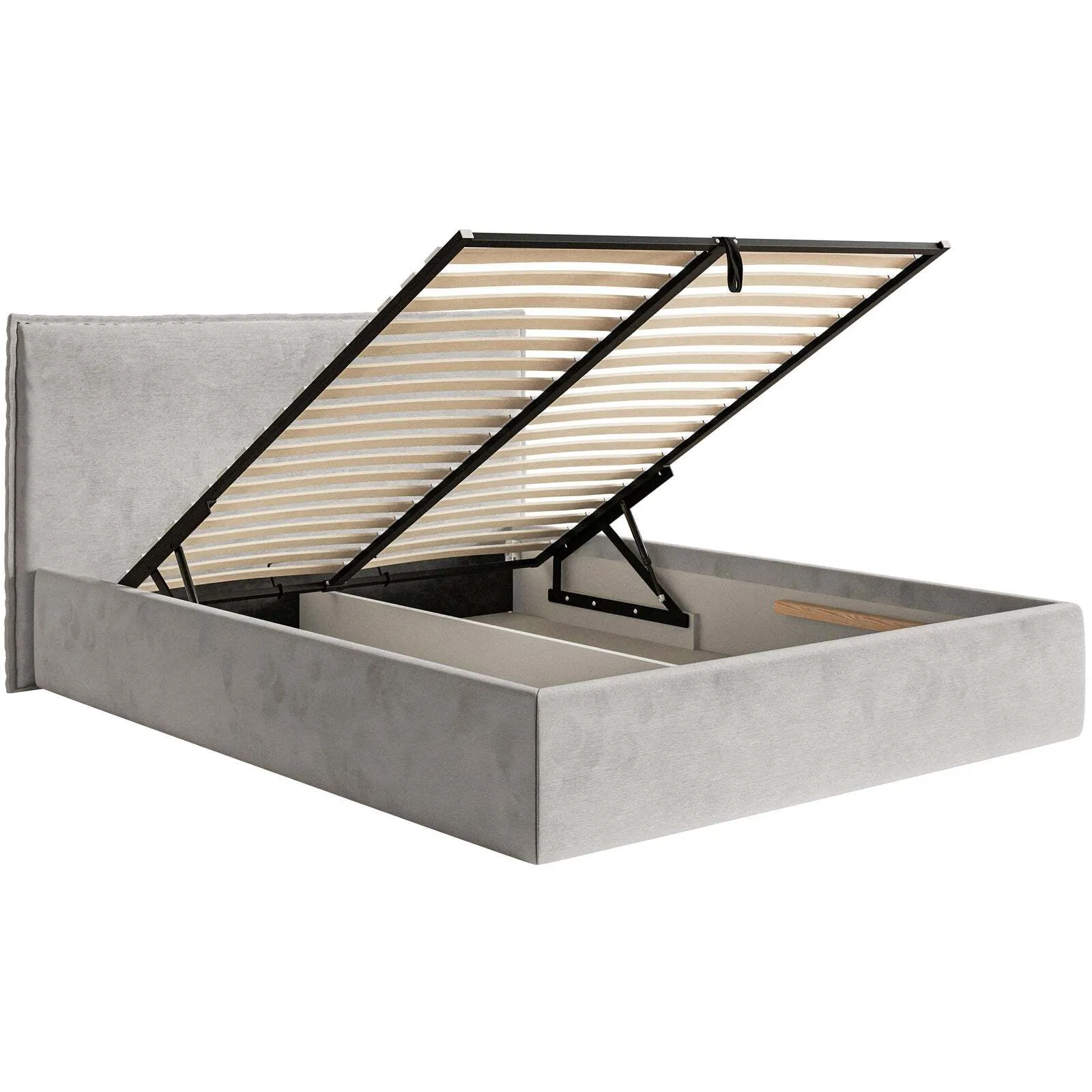 Lova Softie Slim, šviesiai pilka, 140x200 cm - Image 6