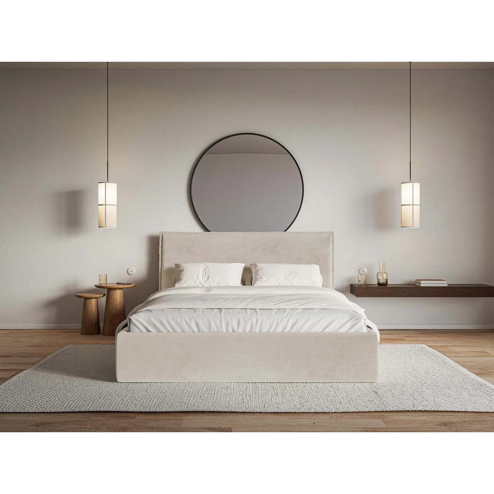 Lova Softie Slim, smėlinė, 140x200 cm - Image 3