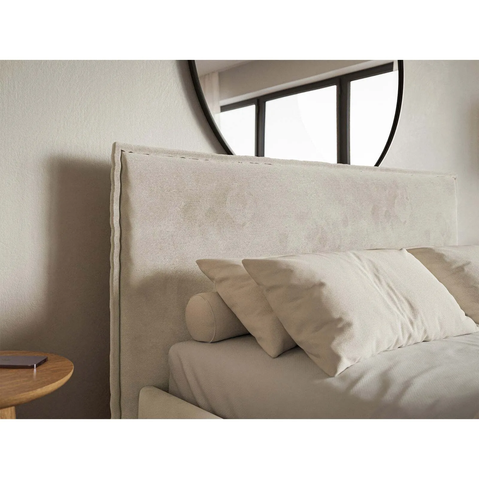 Lova Softie Slim, smėlinė, 140x200 cm - Image 4