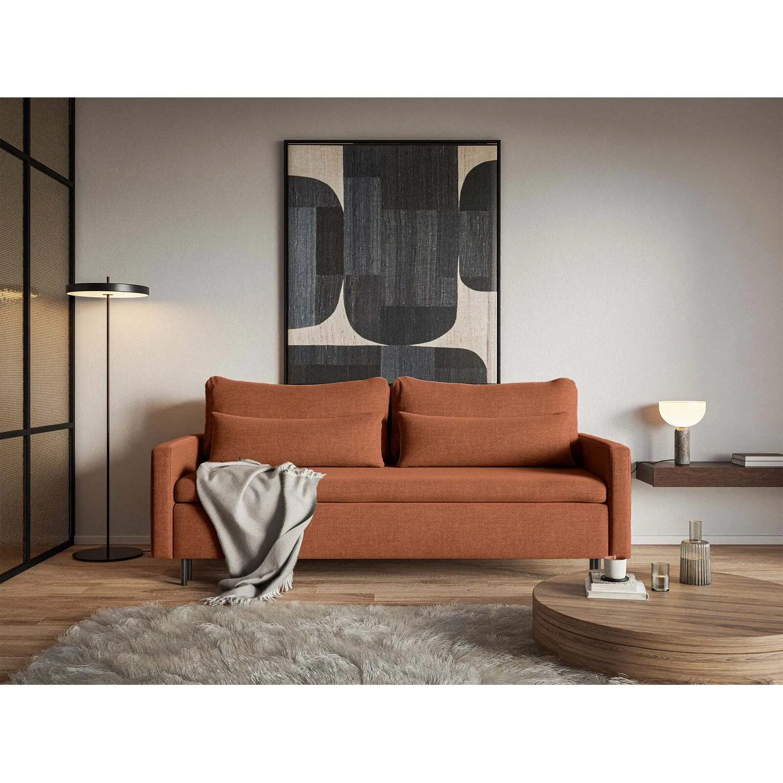 Trivietė sofa Umpro, vario spalvos - Image 2
