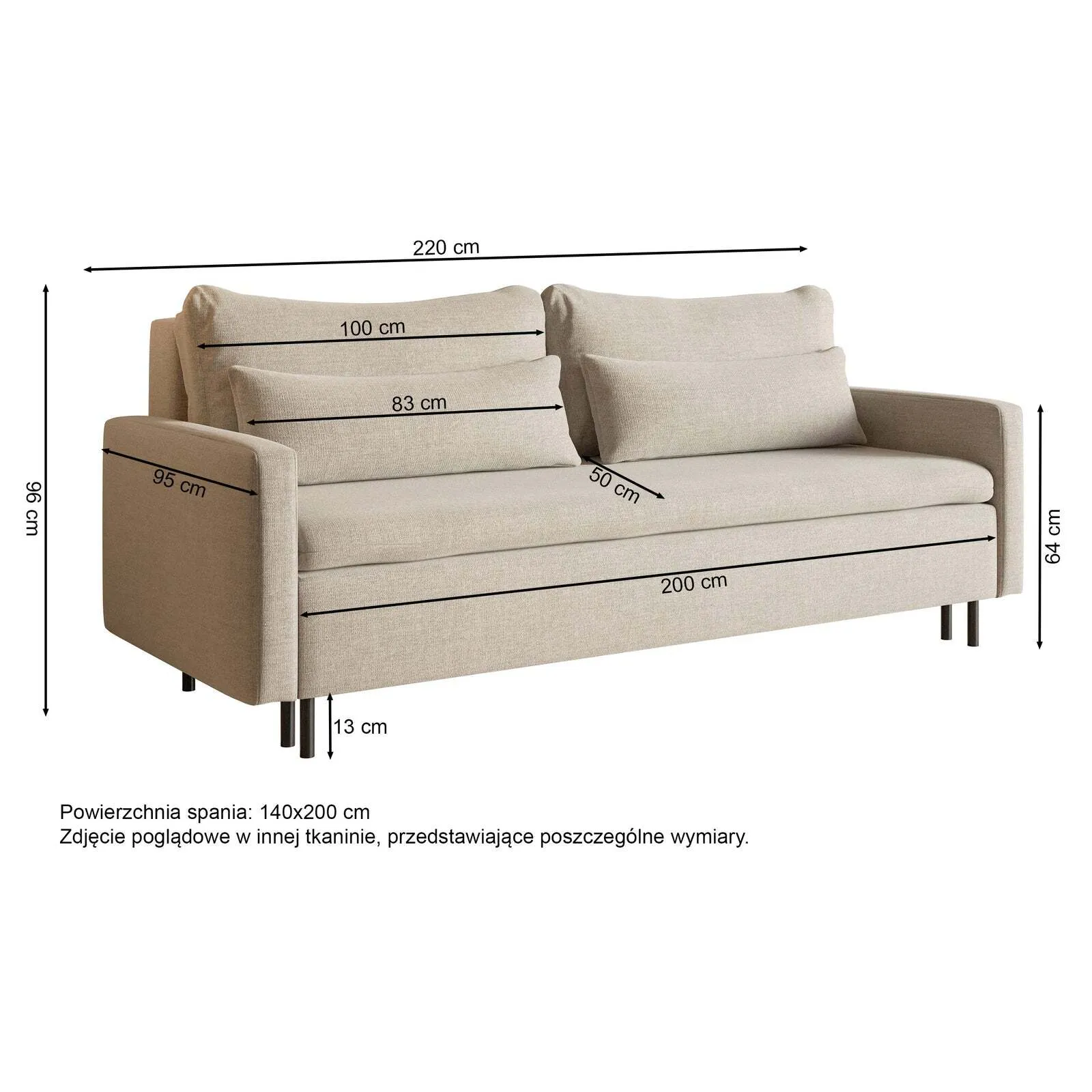Trivietė sofa Umpro, vario spalvos - Image 7