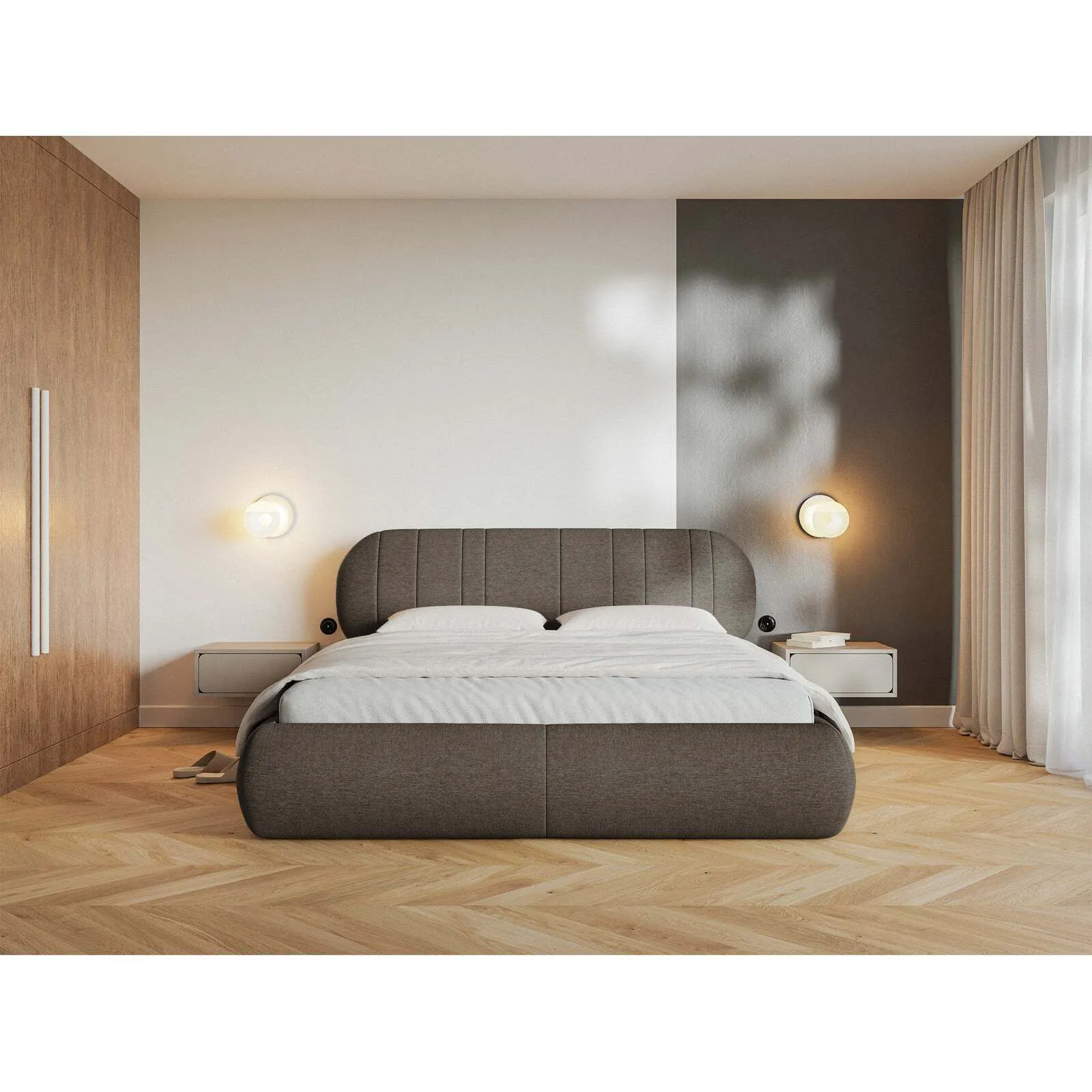 Lova Asmelio, ruda, 160x200 cm - Image 3