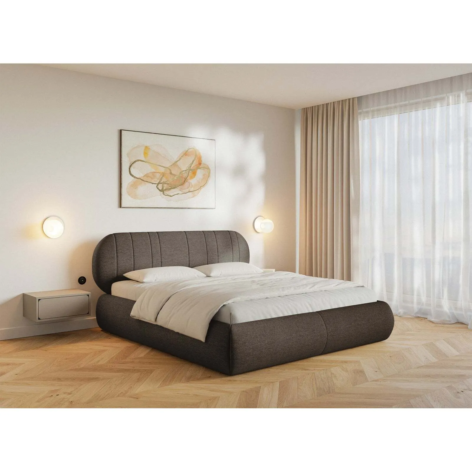Lova Asmelio, ruda, 140x200 cm - Image 2