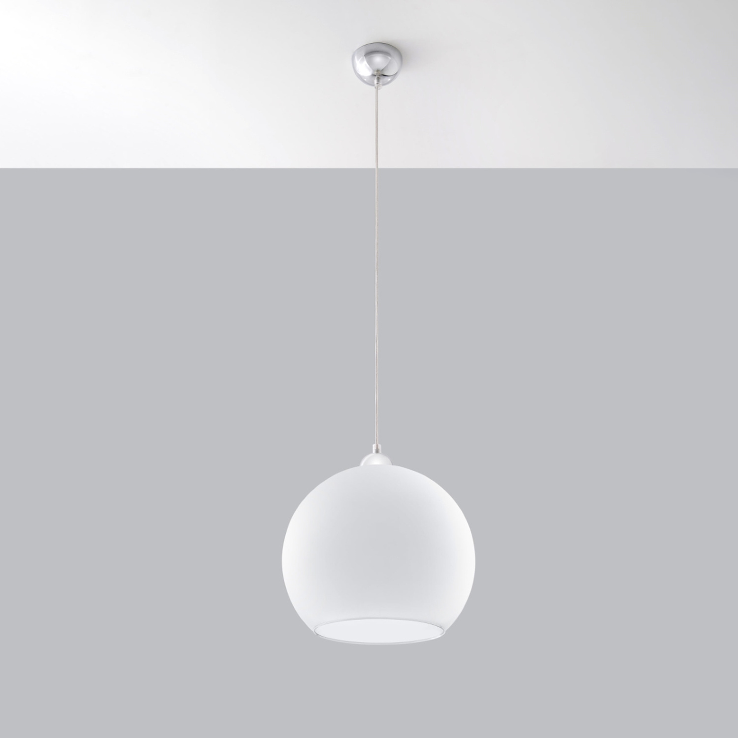 Pakabinamas šviestuvas BALL baltas - Image 2
