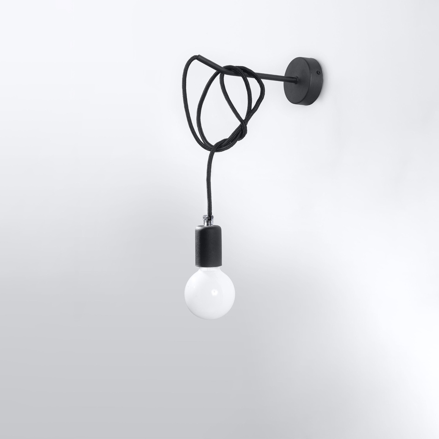 Sieninis šviestuvas EDISON juodas - Image 2