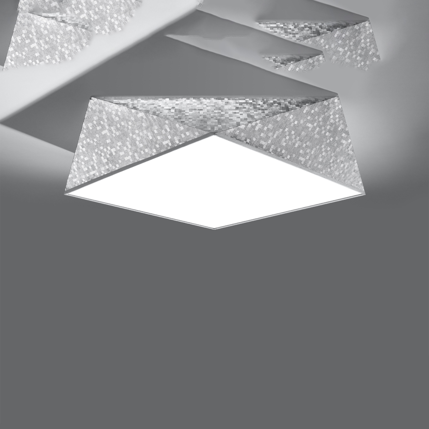 Lubinis šviestuvas HEXA 45 sidabrinis - Image 2