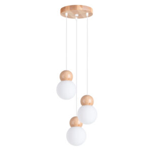 Lempos pakabos PEKKA 3P blanc/bois naturel
