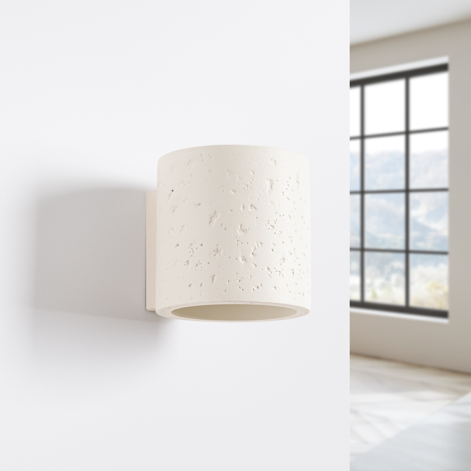 Sieninis šviestuvas ORBIS concrete beige - Image 2